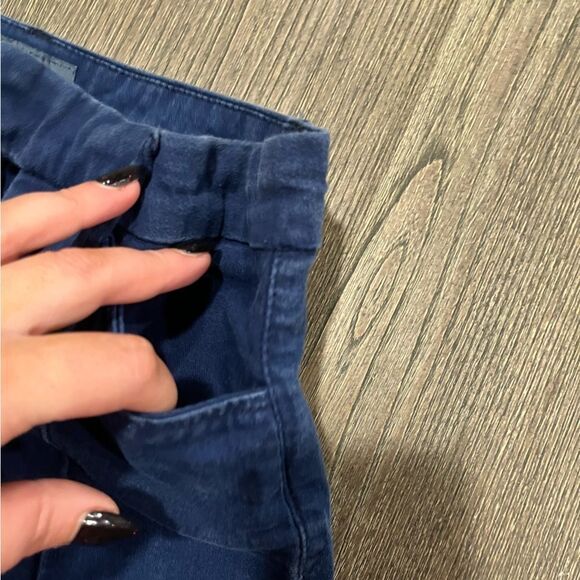 Modcloth Richmond Pants Mid Rise Front Seams Straight Leg Navy Blue Size 8 - Picture 6 of 11